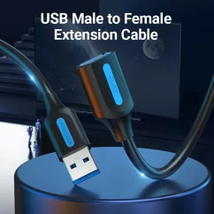 Vention USB 3.0 Samec na Samicu Predlžovací Kábel 0,5 m Čierny