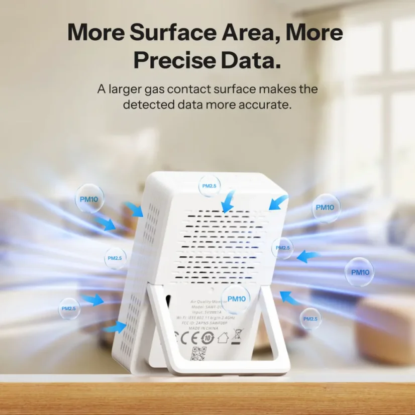 SONOFF AirGuard PM2.5/PM10 Matter Over Wi-Fi Monitor della Qualità dell'Aria | SAWF-07P