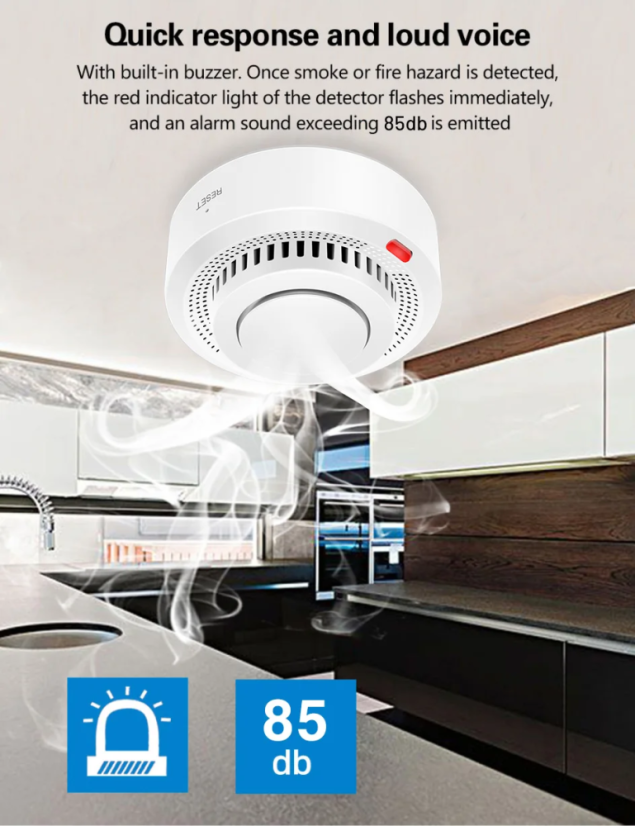 Zigbee/Wi-Fi-Rauchmelder