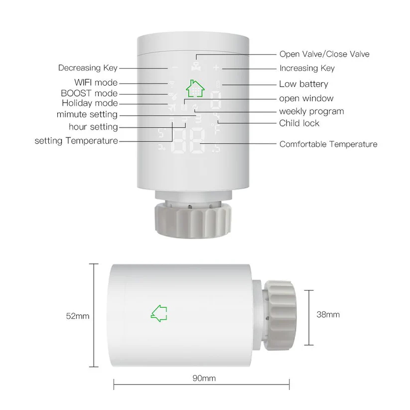 TRV ZigBee 3.0 Tuya HY-368