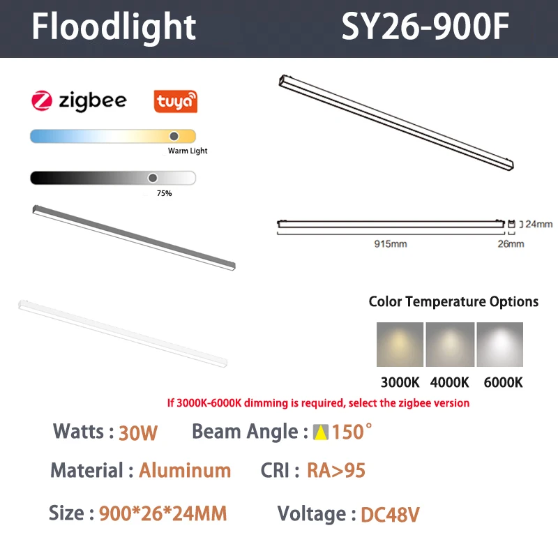 6mm Chytré Zigbee reflektorové magnetické svetlá