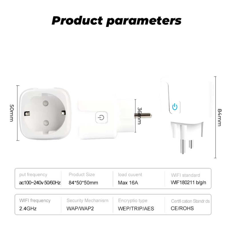 Tuya Wi-Fi smart zásuvka