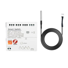 Interruttore relè smart Zigbee Tuya a 4 canali con sensore di temperatura esterno