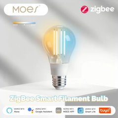MOES Zigbee 3.0 Smart Filament LED-Lampe – CCT & dimmbar