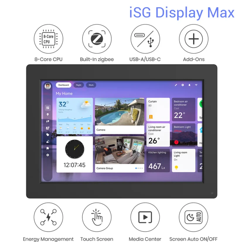 LinknLink iSG Display Max - Uniwersalna Super Brama z Obsługą Home Assistant, MQTT, Tuya, Zigbee, Matter