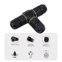 IP68 Wasserdichter T-Verbinder M20, 3-polig, für Außenkabel