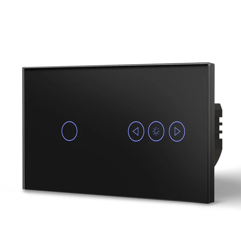 BSEED chytrý WiFi vypínač s dotykovým stmívačem, skleněný panel 157 mm