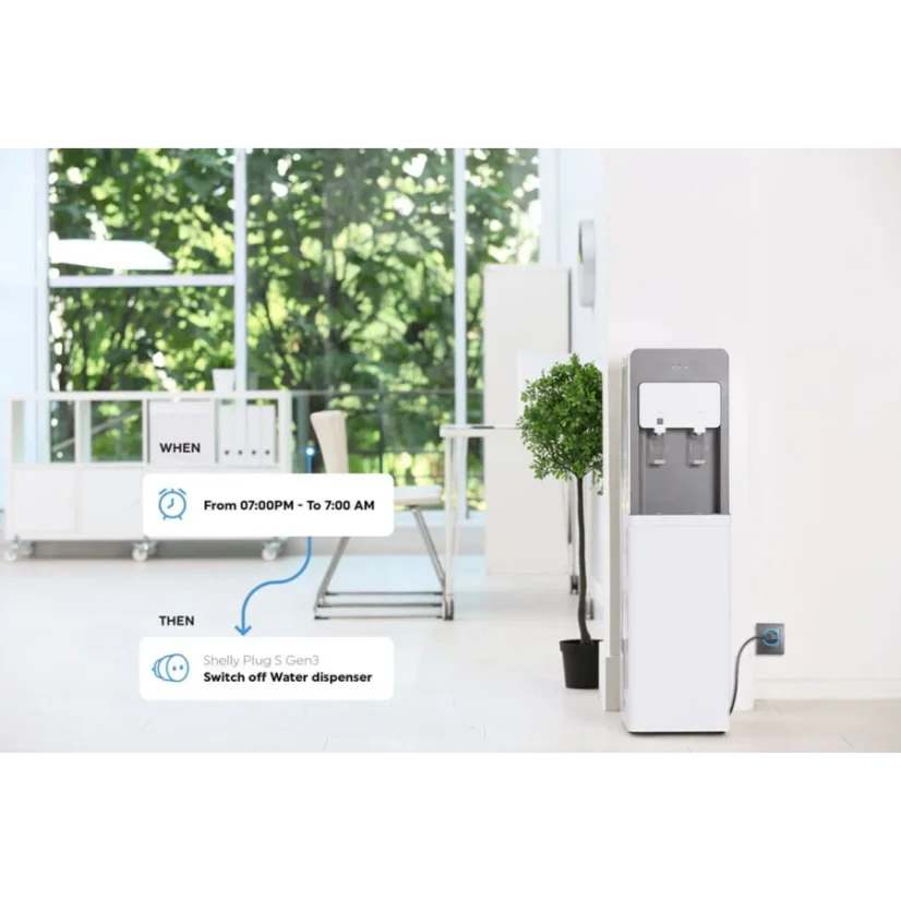 Shelly Plug S Gen3 Bílá, balení 5ks - inteligentní zásuvka s měřením spotřeby (WiFi, Bluetooth, Matter)