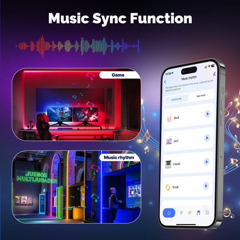 MOES RGBIC LED Strip Lights - Zigbee