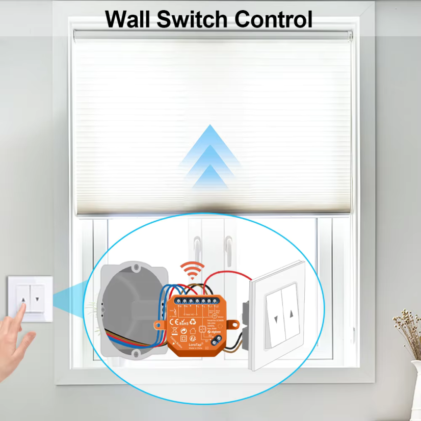 LoraTap ZigBee Smart-Schalter für Vorhänge, Rollläden und Jalousien