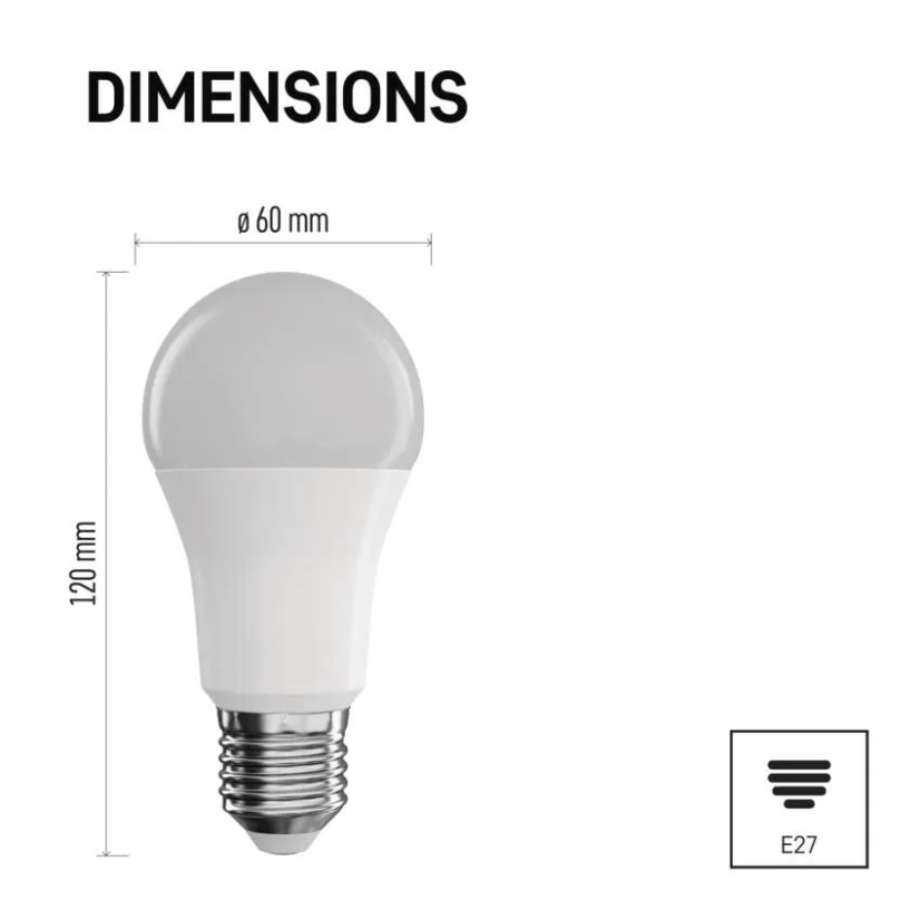 EMOS inteligentna żarówka LED, 806lm, 360°, 9W, 2700-6500K, Zigbee