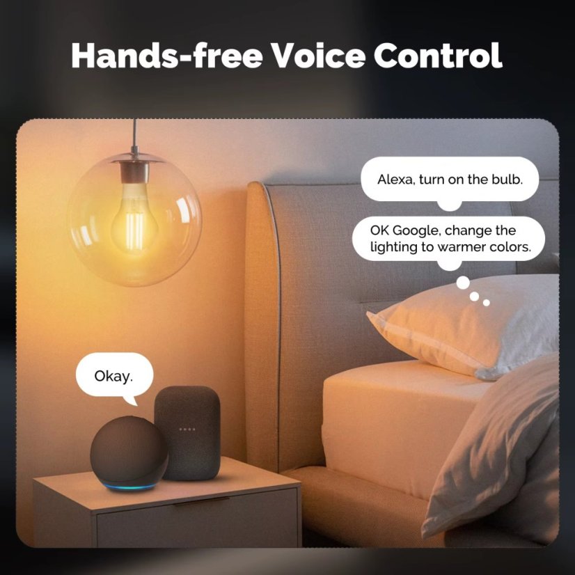 MOES Zigbee 3.0 Chytrá filamentová LED žárovka – CCT a stmívatelná