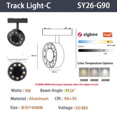 6mm szyny - Inteligentne Zigbee Inne Oświetlenie