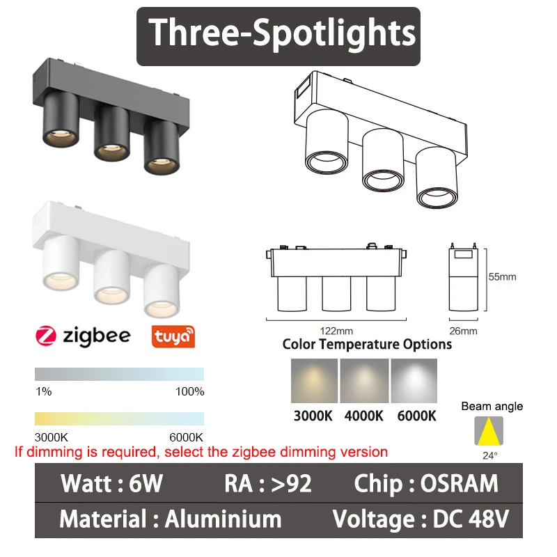 6mm Smart Zigbee spotlights