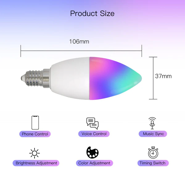 MOES Zigbee Smart Bulb E14