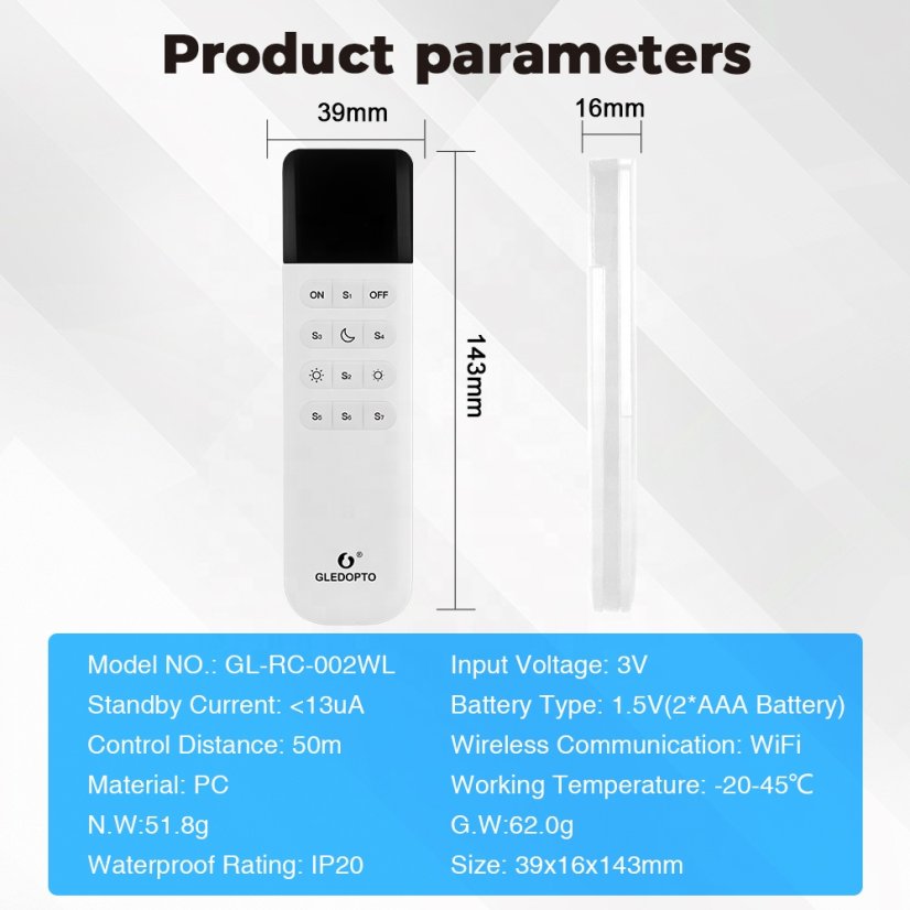 GLEDOPTO GL-RC-002WL WLED Remote Control