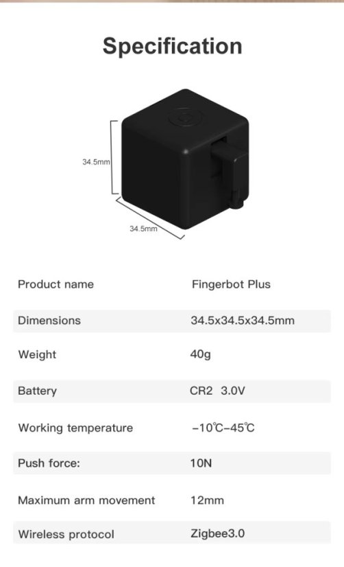 Zigbee Smart Fingerbot Switch Bot