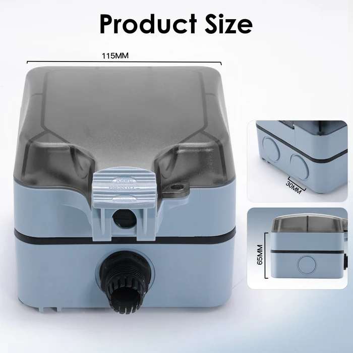 BSEED Außensteckdose IP66 – Wetterfest (EU-Standard)