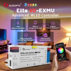 GLEDOPTO GL-C-619WL Elite – 6kanálový WiFi WLED ovladač LED pásků