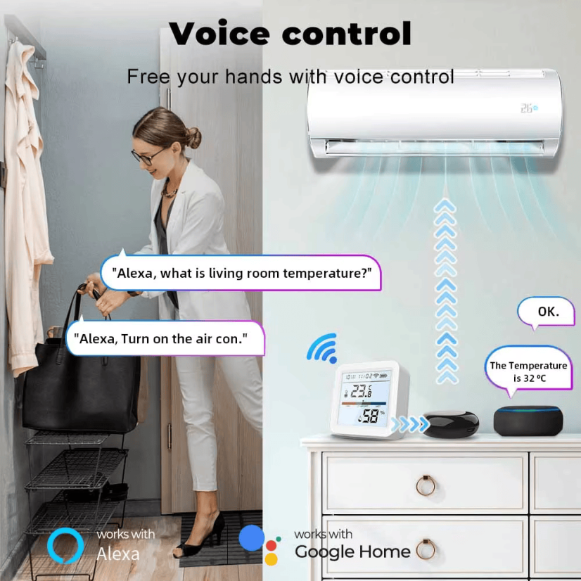 Wi-Fi Temperatur- und Feuchtigkeitssensor mit Display