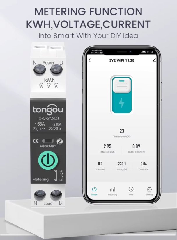 Tongou Tuya Smart Circuit Breaker 1-63A