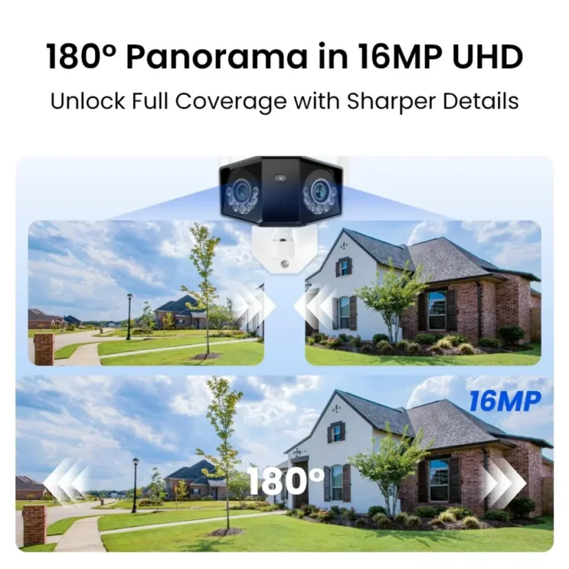 Reolink Duo 3 WiFi – Podwójna soczewka 16MP Panoramiczna kamera bezpieczeństwa