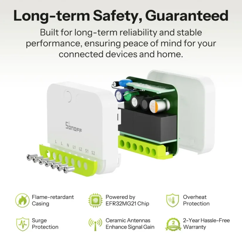 SONOFF MINI DUO 2-gang Zigbee chytrý spínač | MINI-ZB2GS