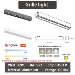6mm inteligentne magnetyczne światła grille Zigbee