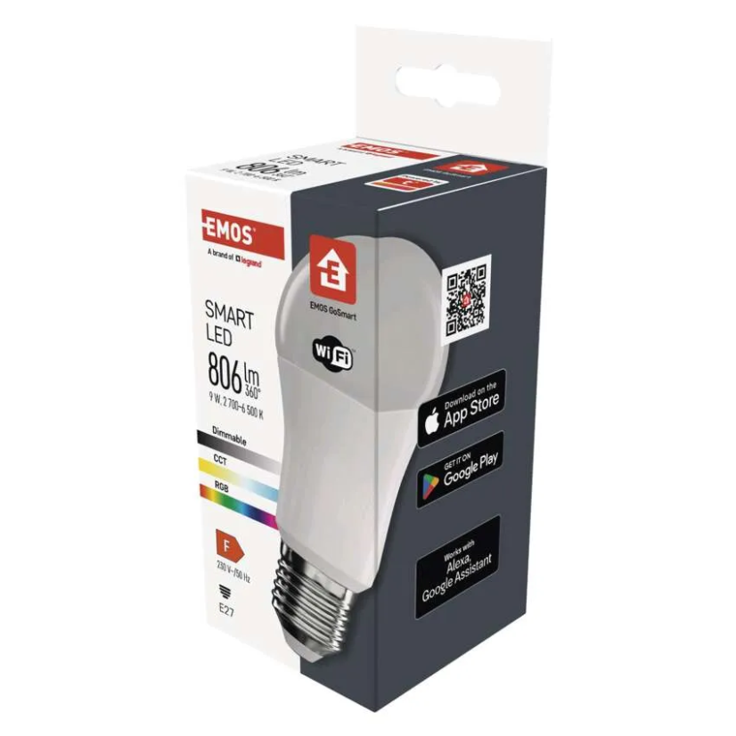 EMOS inteligentna żarówka LED, 806lm, 360°, 9W, 2700-6500K, Zigbee
