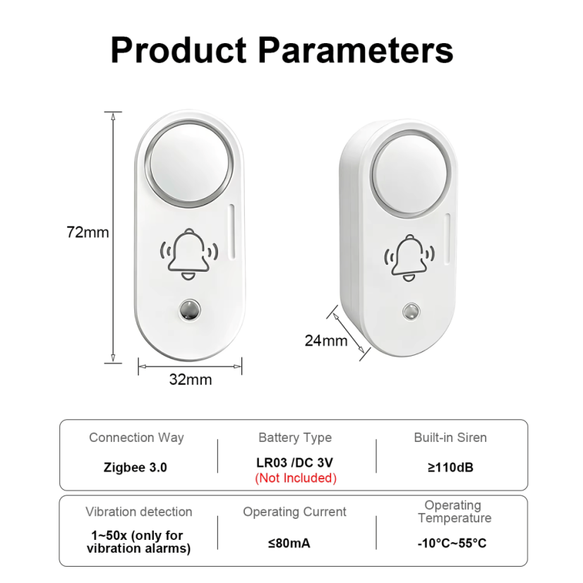 Haozee Zigbee siréna alarm