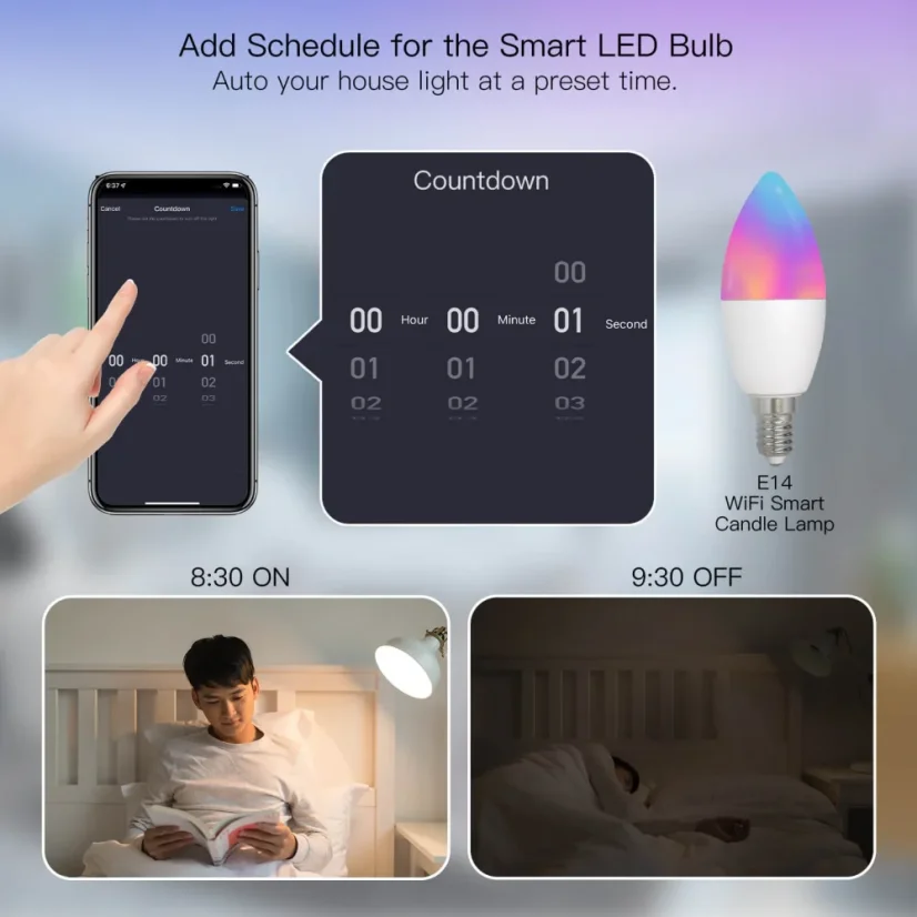 MOES WiFi Smart Bulb E14 6W