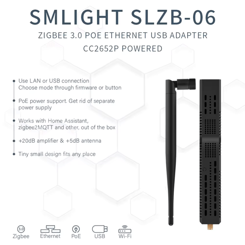 SMLIGHT SLZB-06 - Raccomandato per Zigbee2MQTT