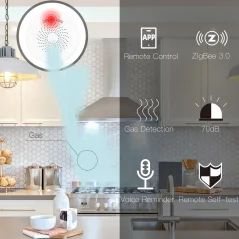MOES Zigbee detektor úniku horľavého plynu (zemný plyn)