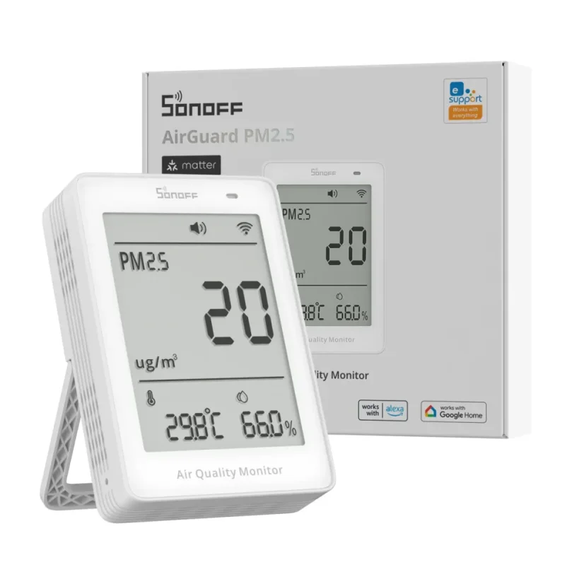 SONOFF AirGuard PM2.5/PM10 Matter Over Wi-Fi Air Quality Monitor | SAWF-07P