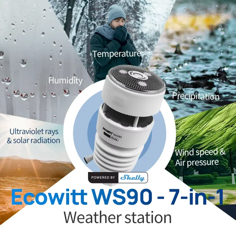 Ecowitt WS90 7-v-1 meteorologická stanica