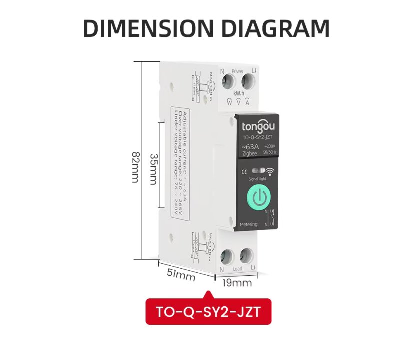 Tongou Tuya Smart Circuit Breaker 1-63A