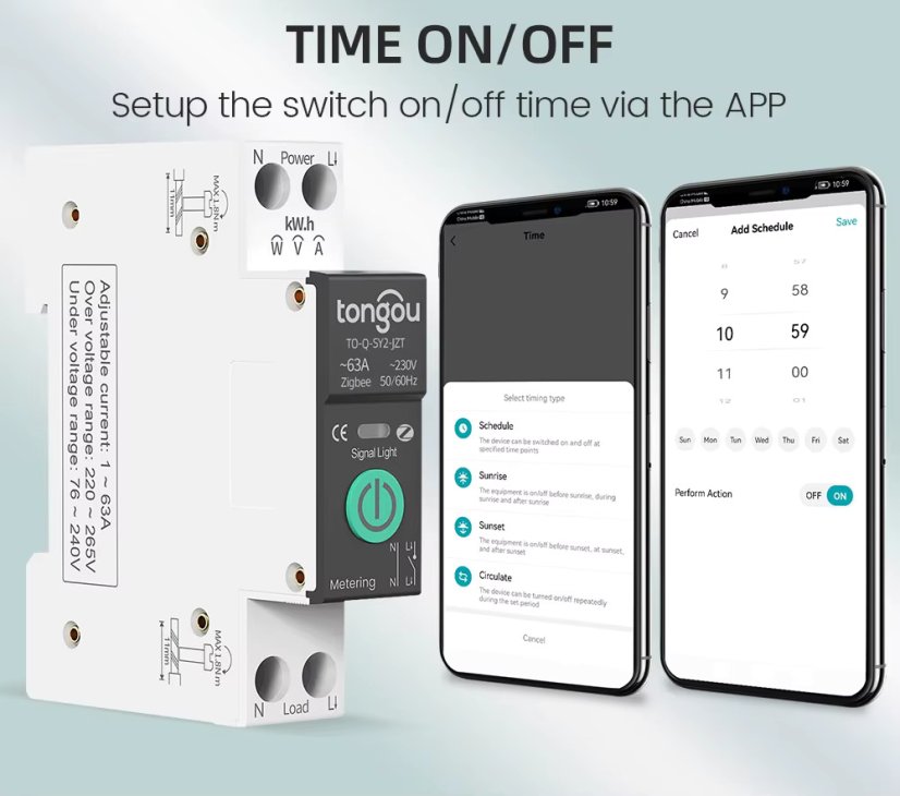Tongou Tuya Smart Circuit Breaker 1-63A