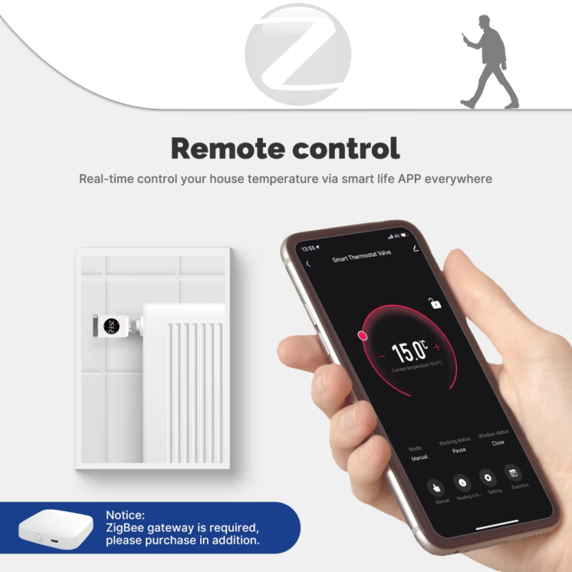 MOES intelligenter Heizkörperkopf - Protokoll: Zigbee 3.0