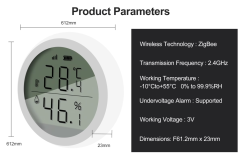 Inteligentny czujnik temperatury i wilgotności z wyświetlaczem