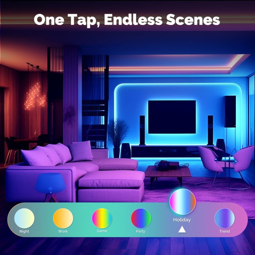 MOES RGBIC LED pásy - Zigbee