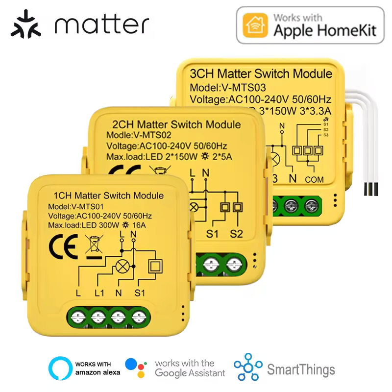 Modulo Interruttore Wi-Fi Matter - Numero di pulsanti: 1