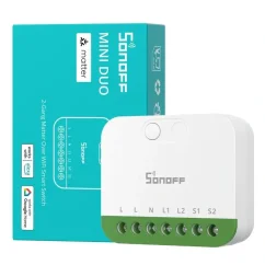 SONOFF MINI DUO 2-Gang Matter Over Wi-Fi Smart Switch | MINI-2GS