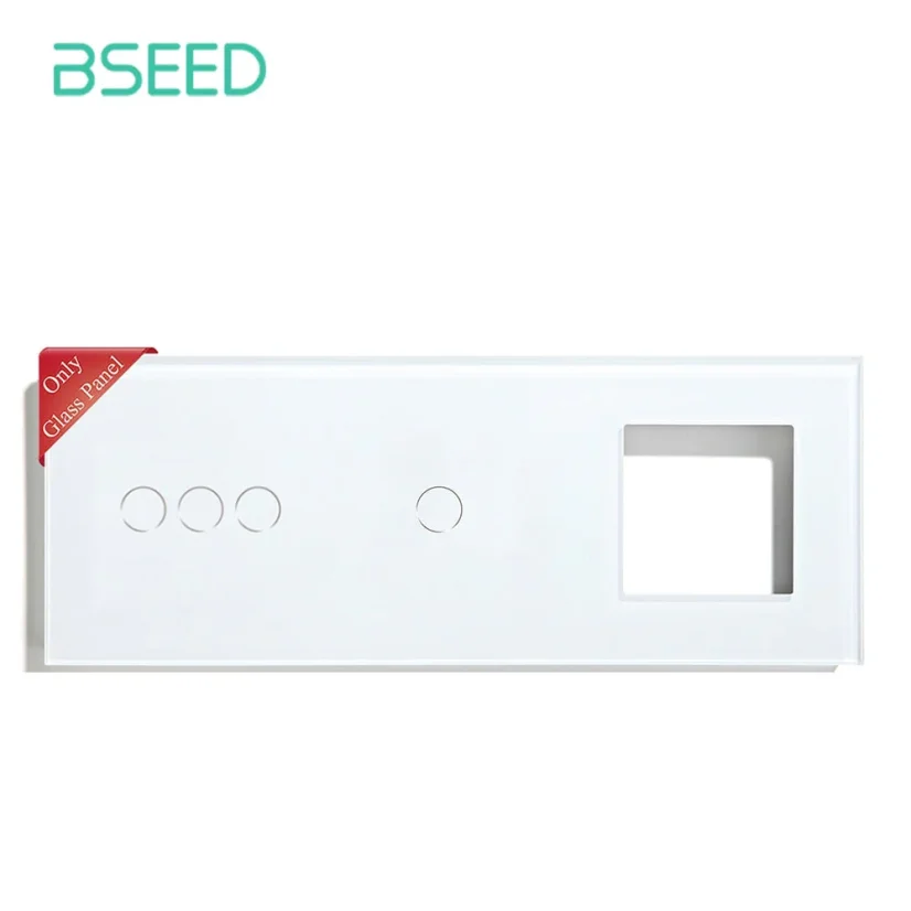 BSEED skleněný trojpanel pro vypínače a zásuvky
