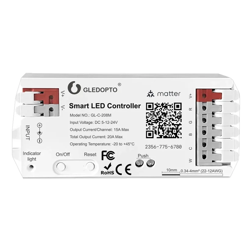 GLEDOPTO GL-C-208M - Matter über Wi-Fi RGBCCT LED Streifen Controller 20A (ACK)
