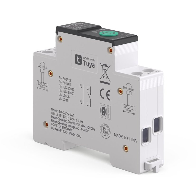 Chayo (Tongou) TO-Q-SY2 : Tuya Smart Schalter 1-63A