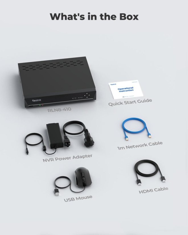 Reolink RLN8-410 – 8-Kanal-PoE-NVR mit 2-TB-Festplatte