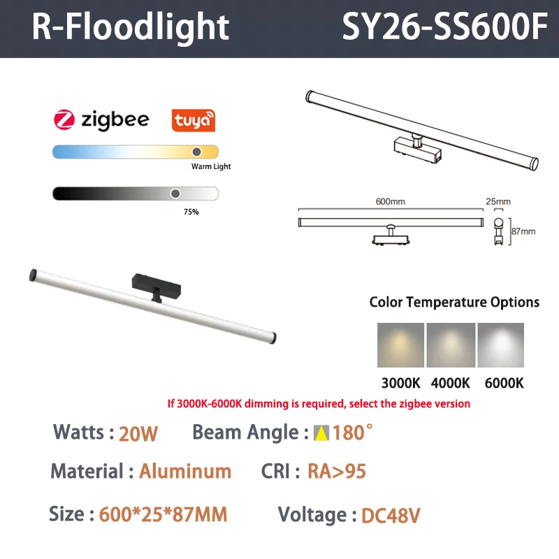 6mm Chytré Zigbee reflektorové magnetické svetlá