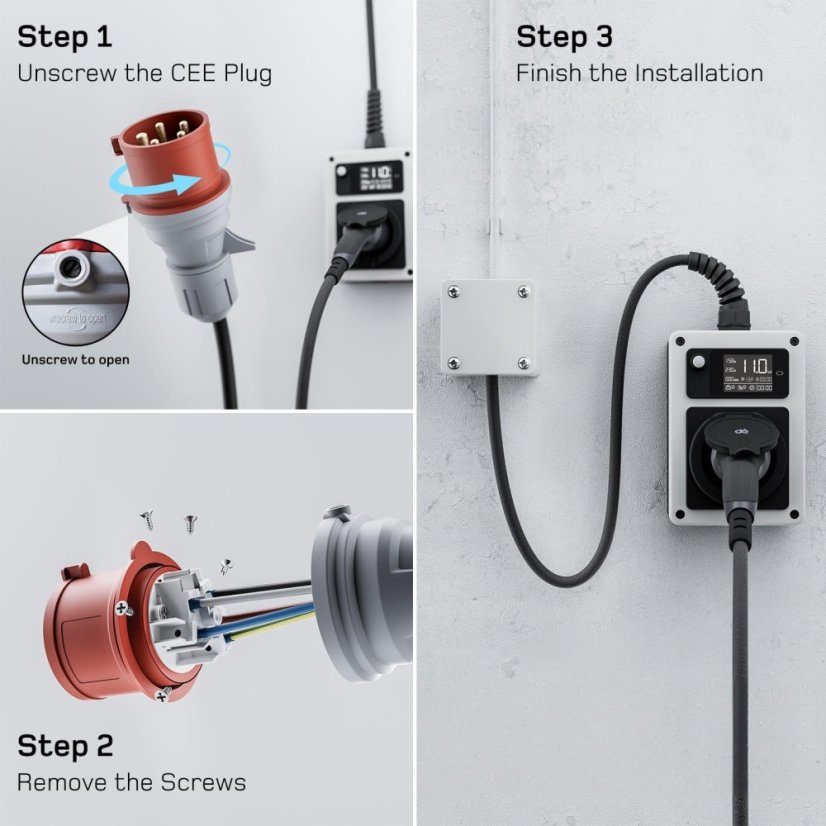 dé Mobile Wallbox Charger 11 kW - Typ: Zestaw podstawowy