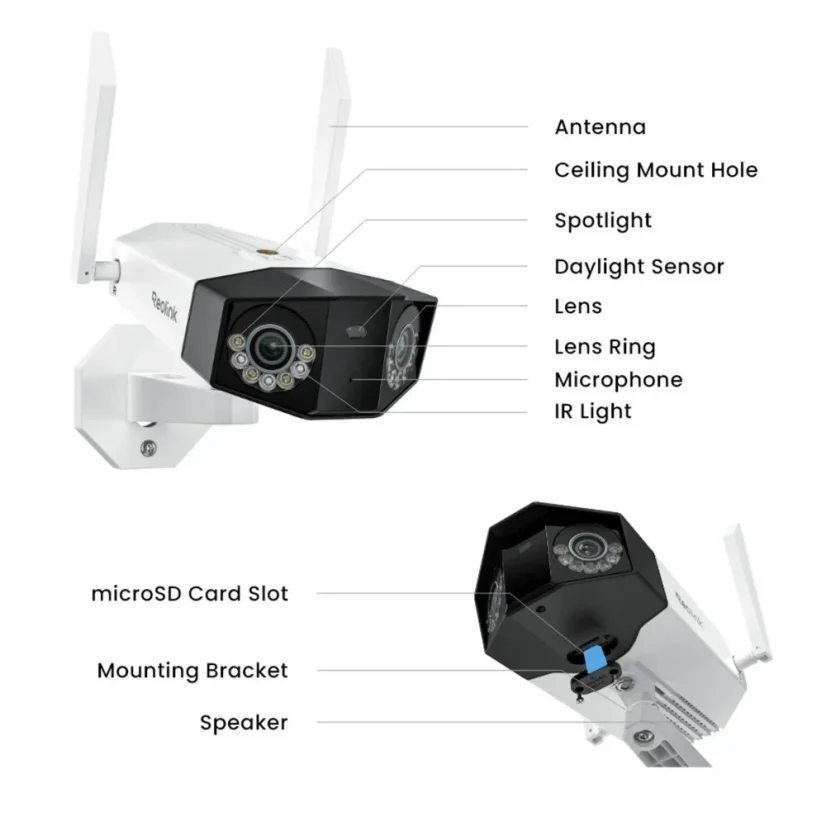 Reolink Duo 3 WiFi – Podwójna soczewka 16MP Panoramiczna kamera bezpieczeństwa