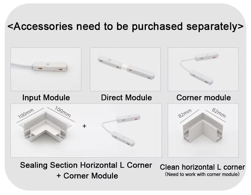 20 rodzajów inteligentnych lamp magnetycznych - akcesoria - Kolor: Biały, Typ: I-konektor
